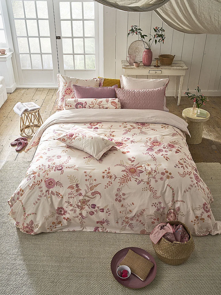 PIP STUDIO Ropa de cama de percal EVERBLOMM 70x90cm/140x200cm Rosa claro rosa
